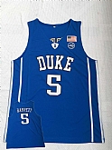 Duke Blue Devils 5 R.J. Barrett Blue College Basketball Jersey,baseball caps,new era cap wholesale,wholesale hats